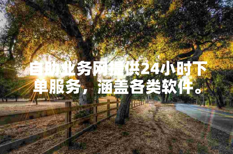 自助业务网提供24小时下单服务,涵盖各类软件。