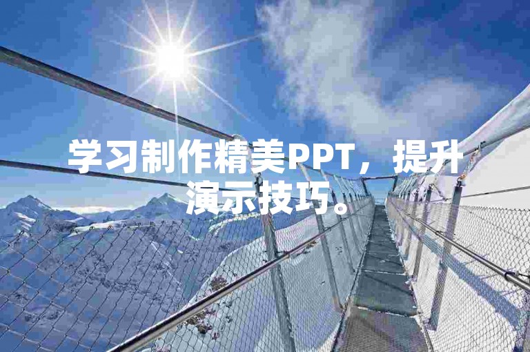 学习制作精美PPT，提升演示技巧。