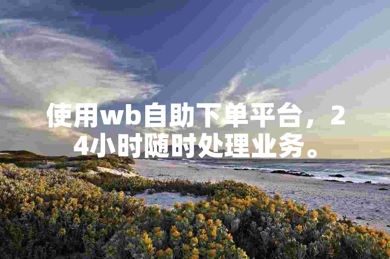 使用wb自助下单平台，24小时随时处理业务。