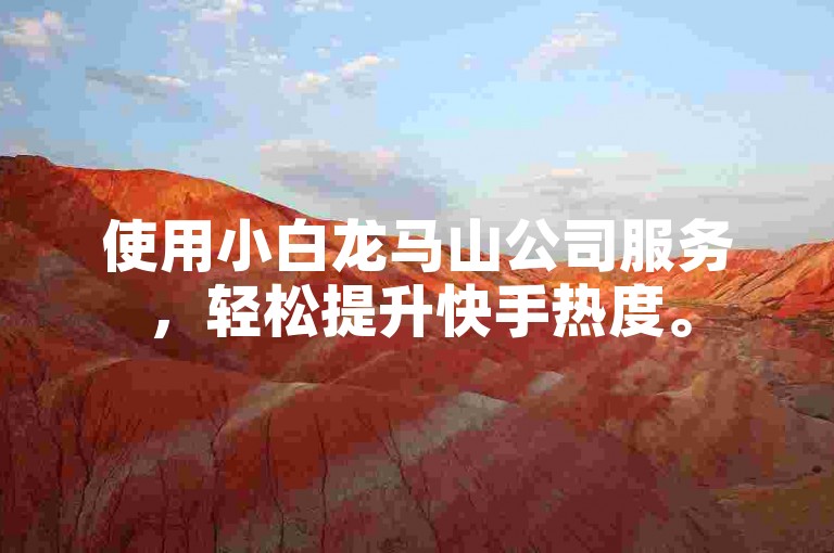 使用小白龙马山公司服务，轻松提升快手热度。