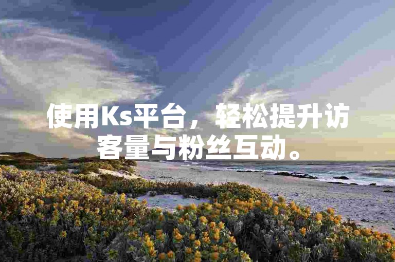 使用Ks平台,轻松提升访客量与粉丝互动。