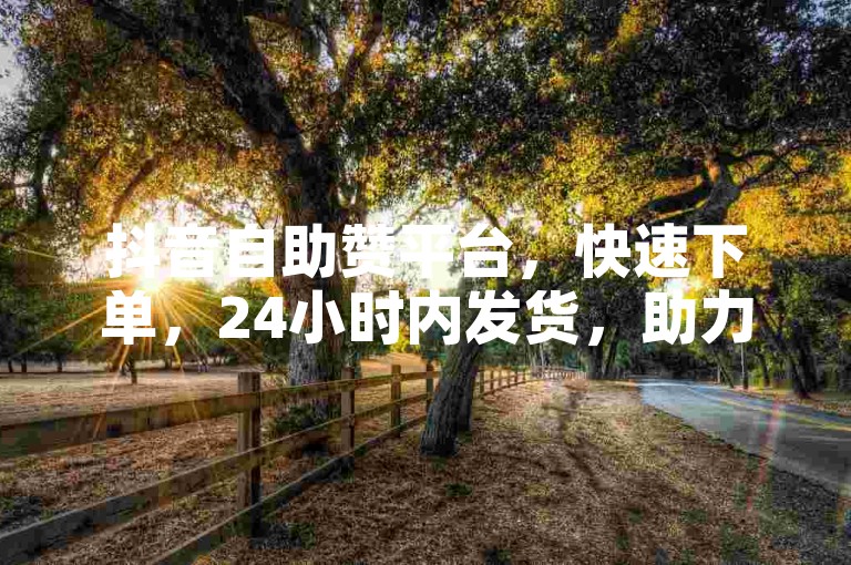 抖音自助赞平台，快速下单，24小时内发货，助力视频热度提升。