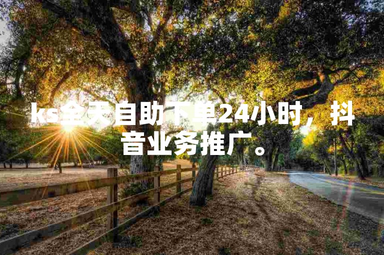 ks全天自助下单24小时，抖音业务推广。