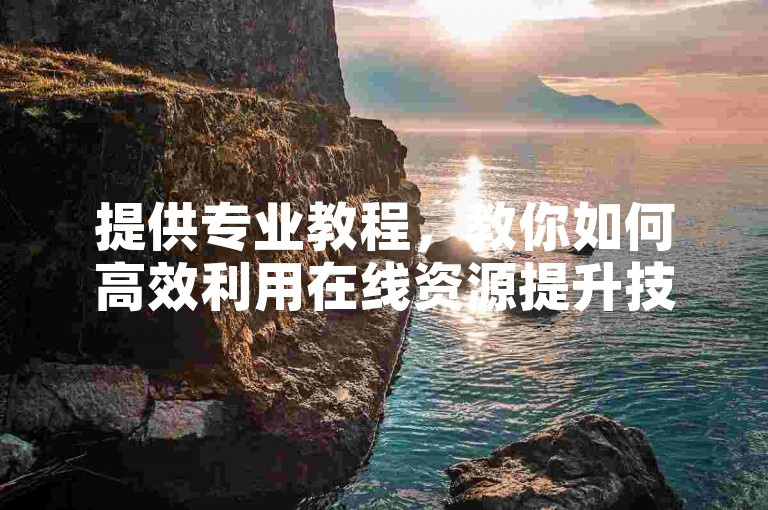 提供专业教程，教你如何高效利用在线资源提升技能。