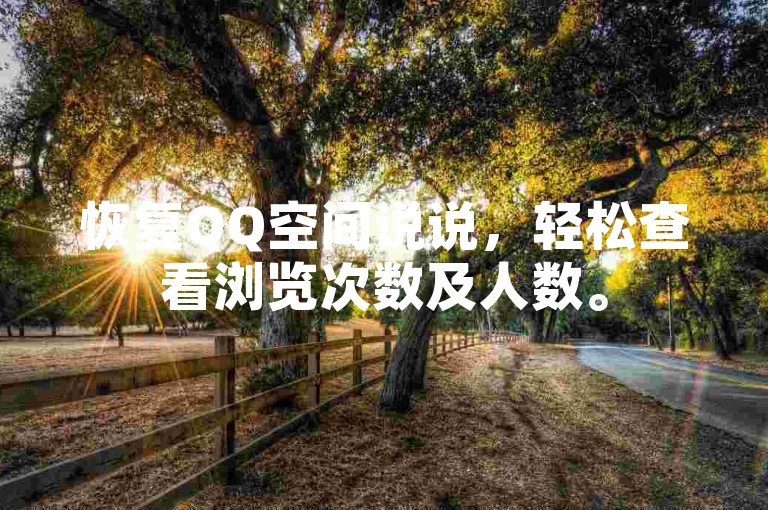 恢复QQ空间说说，轻松查看浏览次数及人数。