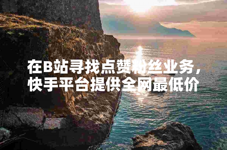 在B站寻找点赞粉丝业务，快手平台提供全网最低价下单服务。
