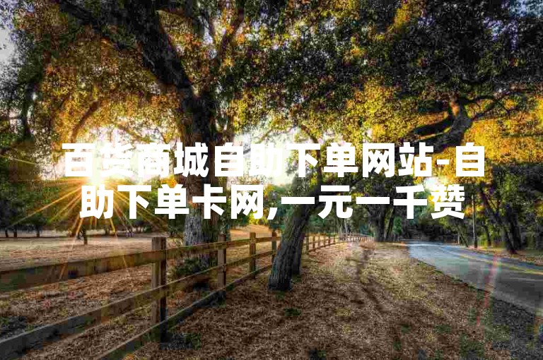 百货商城自助下单网站-自助下单卡网,一元一千赞