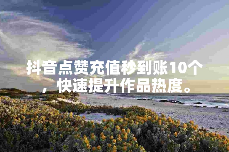 抖音点赞充值秒到账10个，快速提升作品热度。