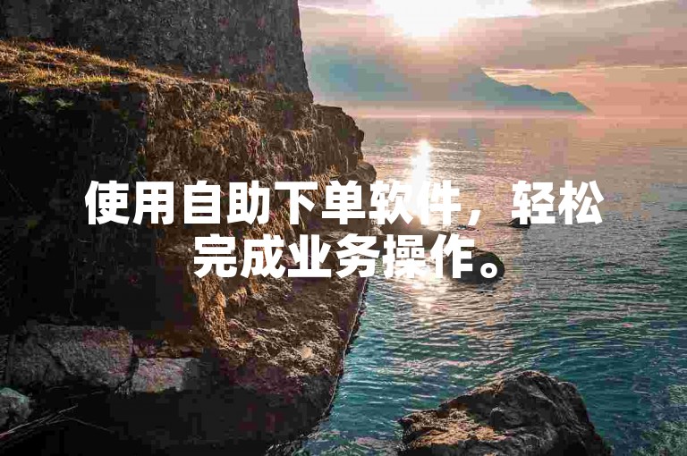 使用自助下单软件,轻松完成业务操作。