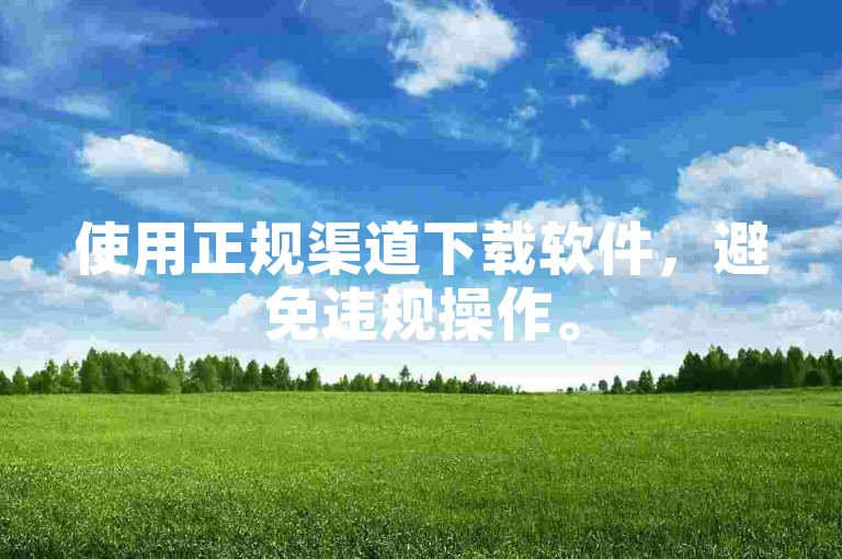 使用正规渠道下载软件，避免违规操作。