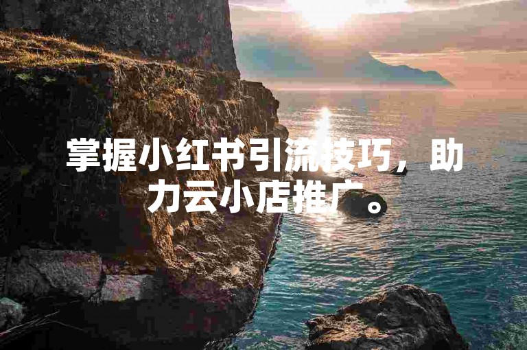 掌握小红书引流技巧，助力云小店推广。