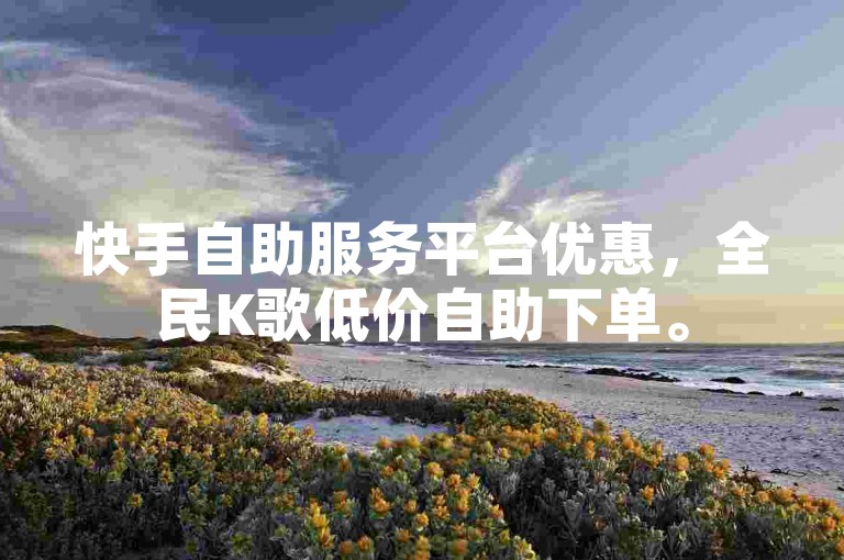 快手自助服务平台优惠，全民K歌低价自助下单。