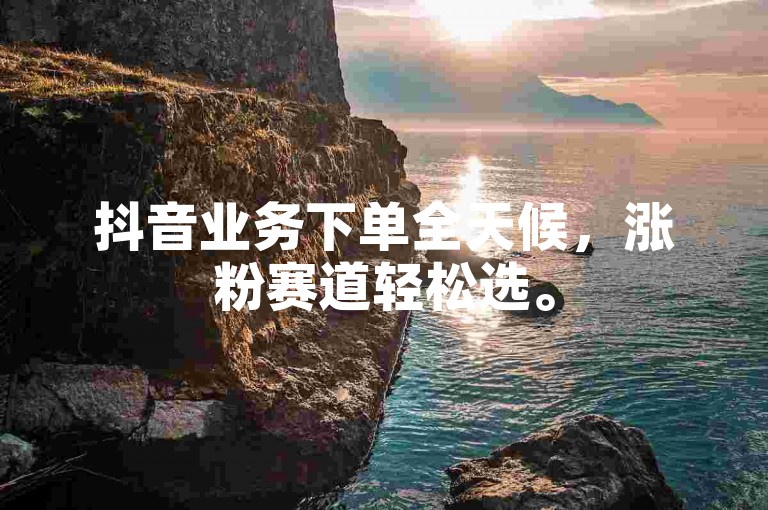 抖音业务下单全天候，涨粉赛道轻松选。