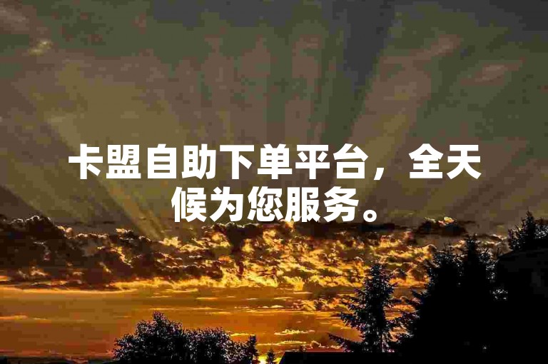 卡盟自助下单平台,全天候为您服务。