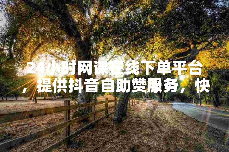 24小时网课在线下单平台，提供抖音自助赞服务，快速发货。