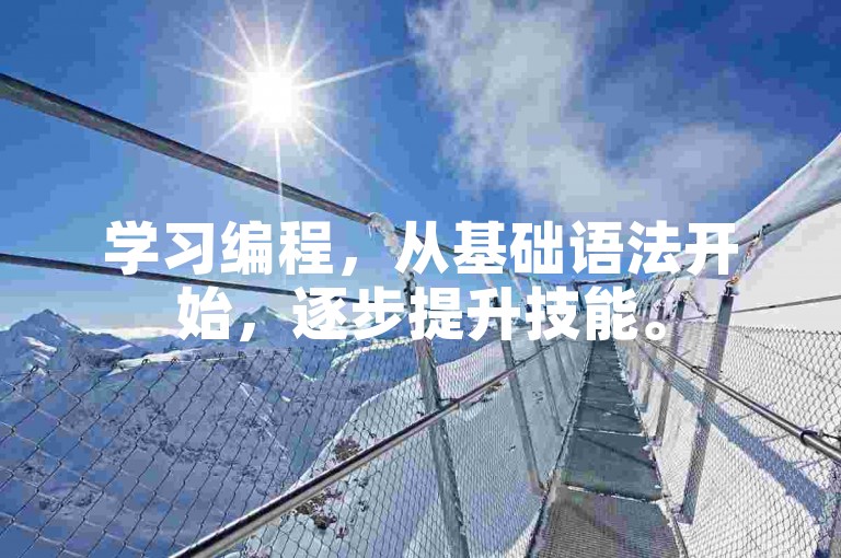 学习编程,从基础语法开始,逐步提升技能。