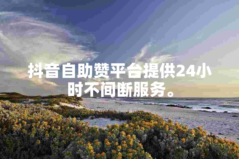 抖音自助赞平台提供24小时不间断服务。