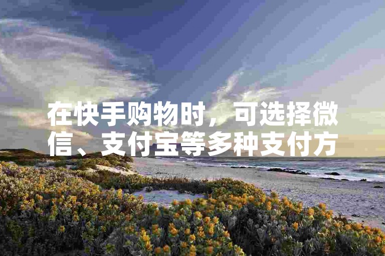 在快手购物时，可选择微信、支付宝等多种支付方式。