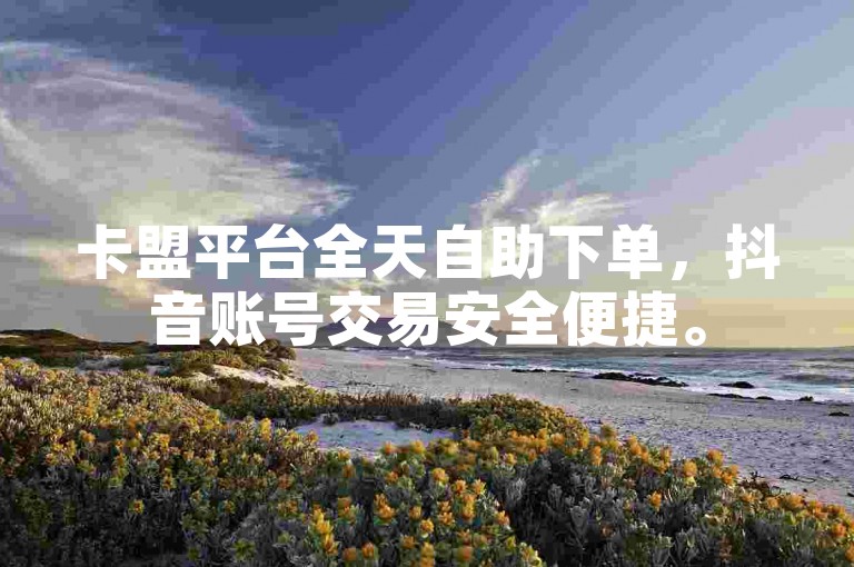 卡盟平台全天自助下单,抖音账号交易安全便捷。