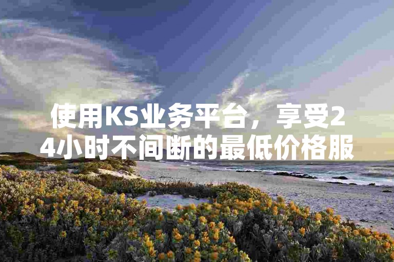 使用KS业务平台，享受24小时不间断的最低价格服务。