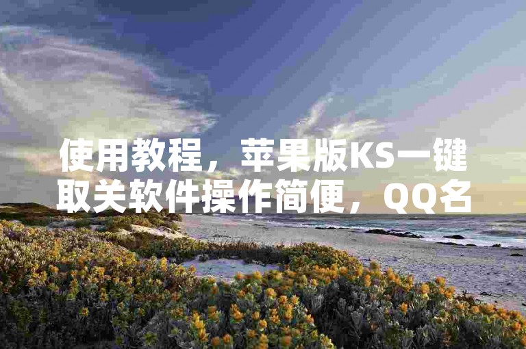 使用教程，苹果版KS一键取关软件操作简便，QQ名片赞可自助免费下单。