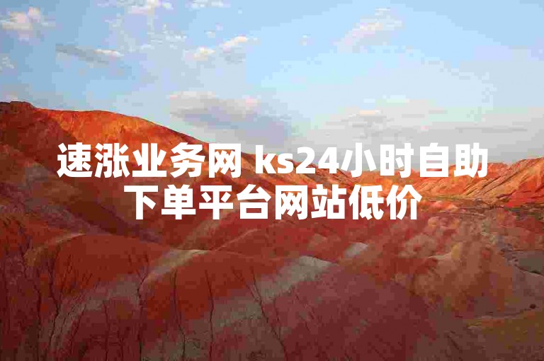 速涨业务网 ks24小时自助下单平台网站低价