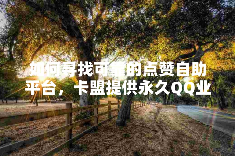 如何寻找可靠的点赞自助平台，卡盟提供永久QQ业务。