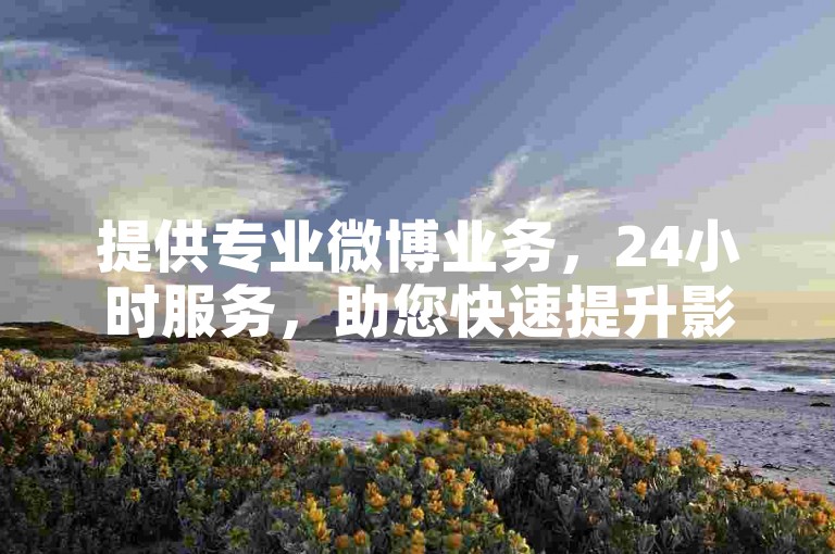 提供专业微博业务,24小时服务,助您快速提升影响力。