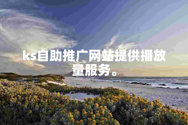 ks自助推广网站提供播放量服务。