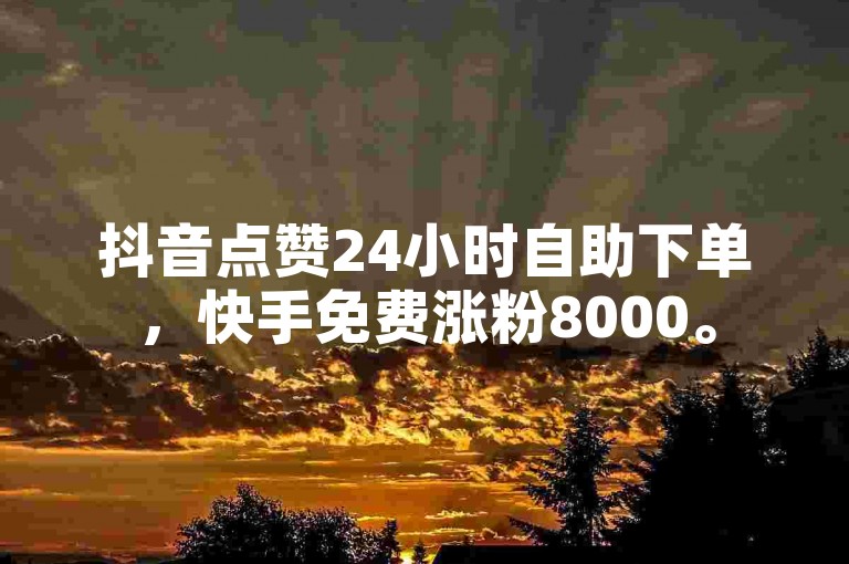 抖音点赞24小时自助下单,快手免费涨粉8000。