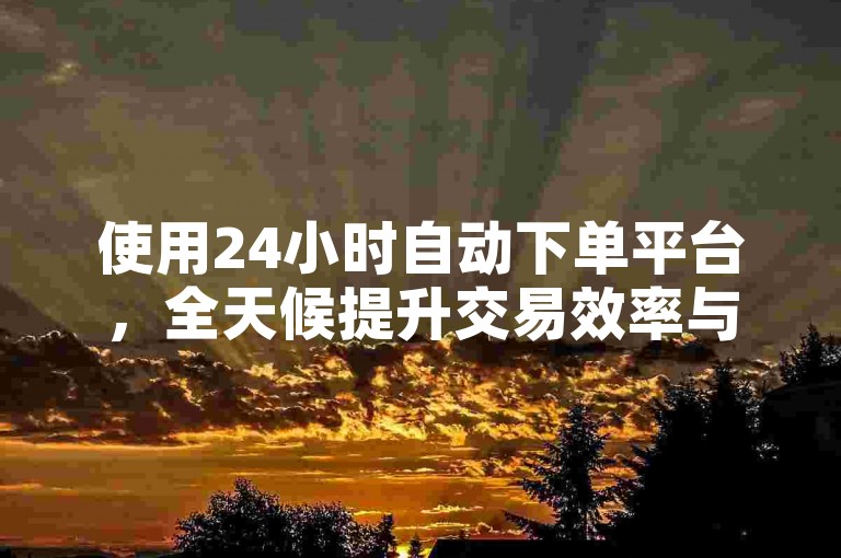使用24小时自动下单平台，全天候提升交易效率与便捷性。