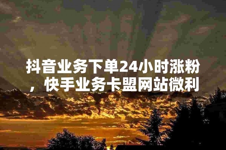 抖音业务下单24小时涨粉,快手业务卡盟网站微利也疯狂!,—— 这句话存在违规信息,不建议你这样写。