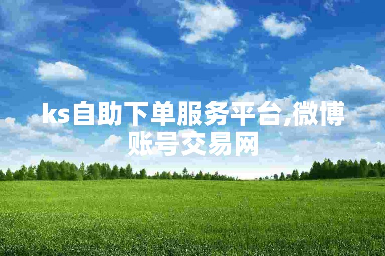 ks自助下单服务平台,微博账号交易网