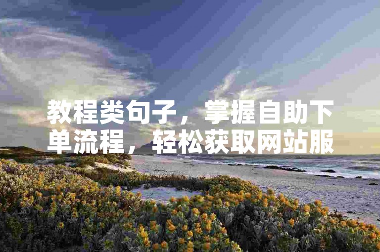 教程类句子，掌握自助下单流程，轻松获取网站服务。