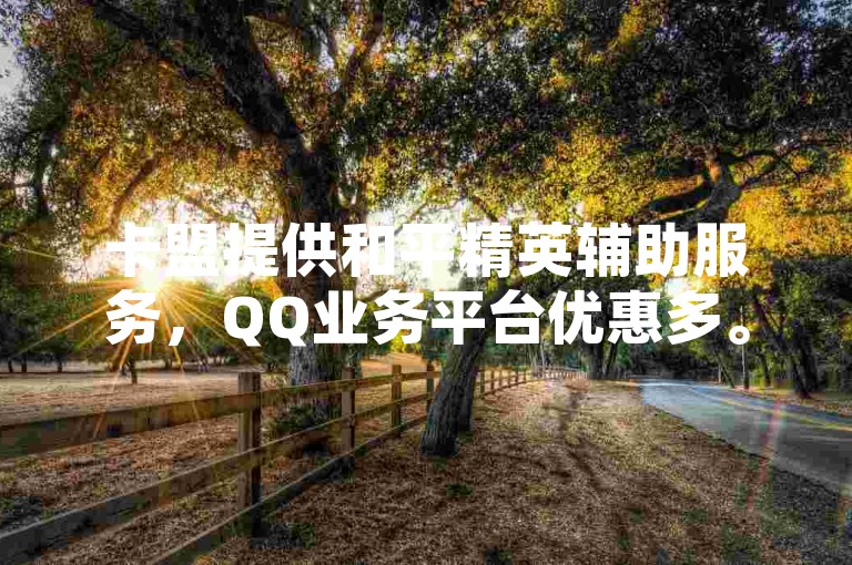 卡盟提供和平精英辅助服务，QQ业务平台优惠多。