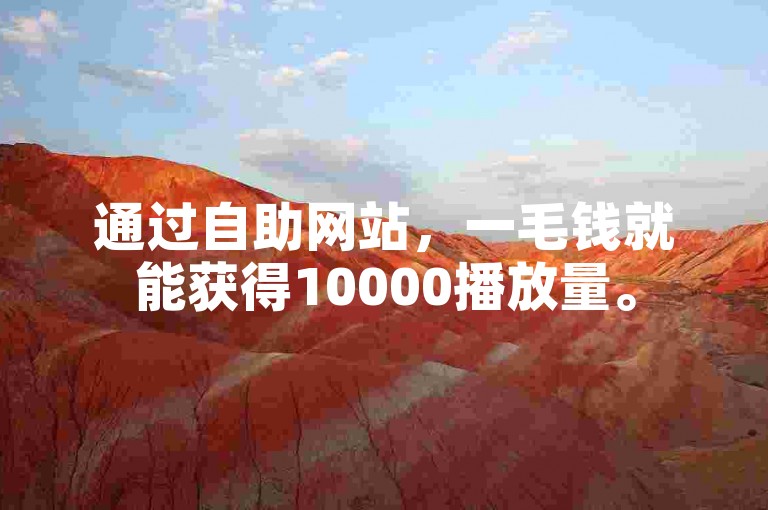 通过自助网站,一毛钱就能获得10000播放量。