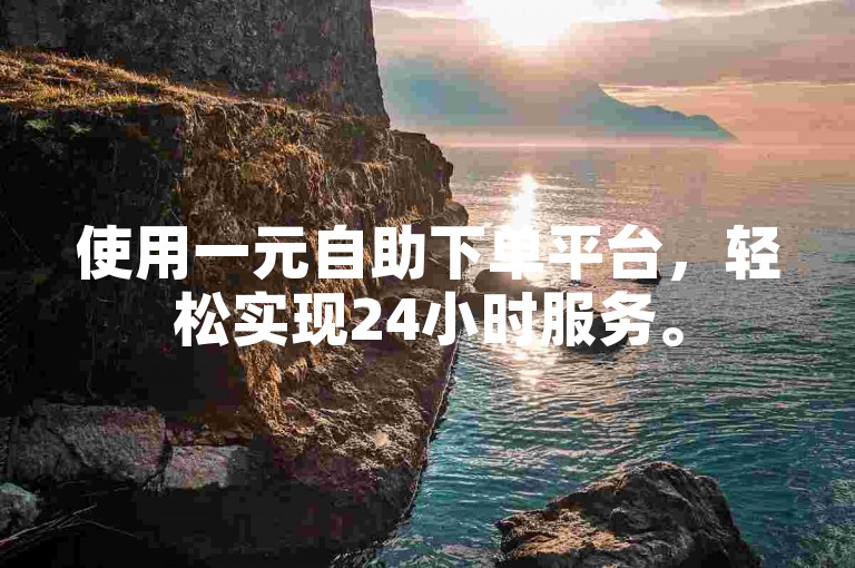 使用一元自助下单平台,轻松实现24小时服务。