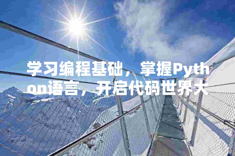 学习编程基础，掌握Python语言，开启代码世界大门。