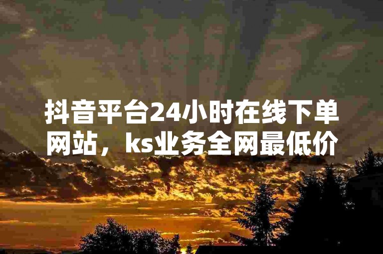 抖音平台24小时在线下单网站，ks业务全网最低价，dy卡盟最低自助下单官网。
