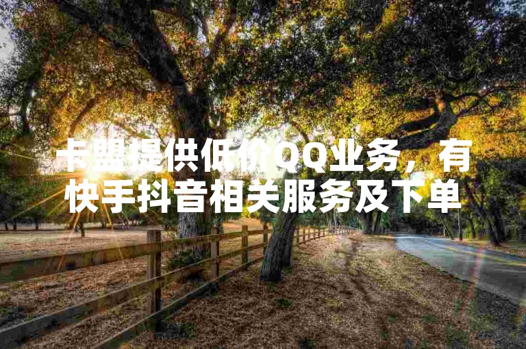 卡盟提供低价QQ业务,有快手抖音相关服务及下单技巧。