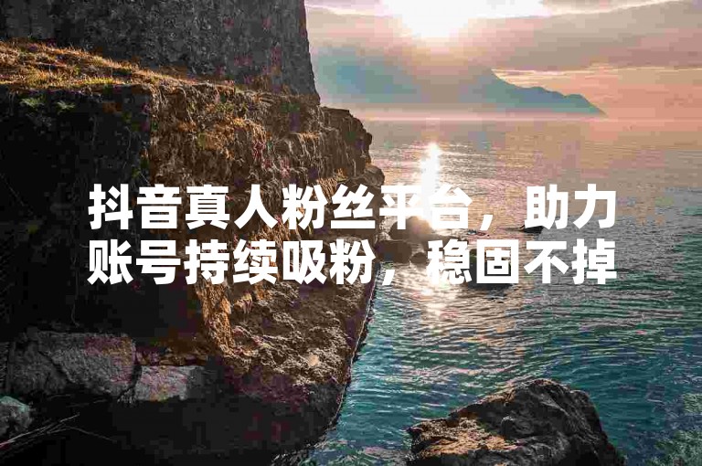 抖音真人粉丝平台,助力账号持续吸粉,稳固不掉粉。