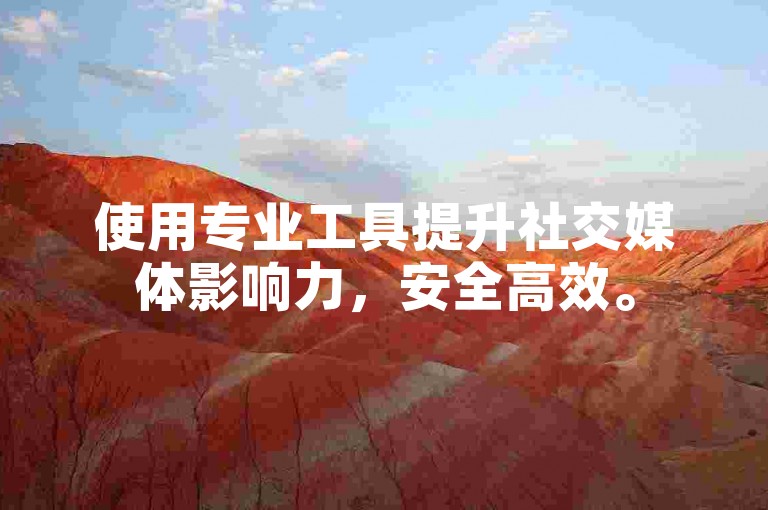 使用专业工具提升社交媒体影响力，安全高效。