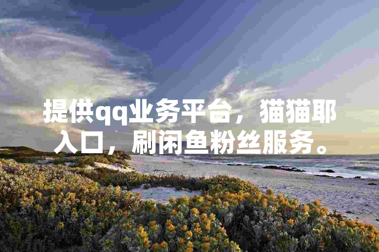 提供qq业务平台，猫猫耶入口，刷闲鱼粉丝服务。