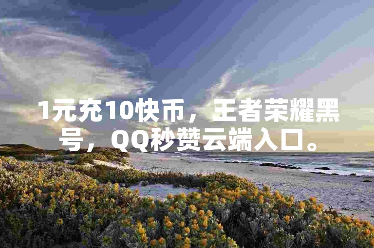 1元充10快币，王者荣耀黑号，QQ秒赞云端入口。