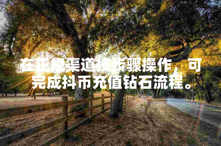 在正规渠道按步骤操作,可完成抖币充值钻石流程。