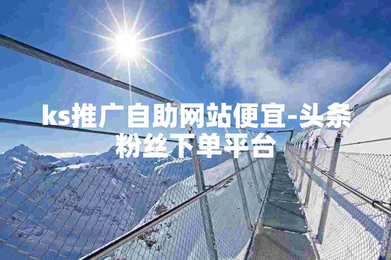 ks推广自助网站便宜-头条粉丝下单平台