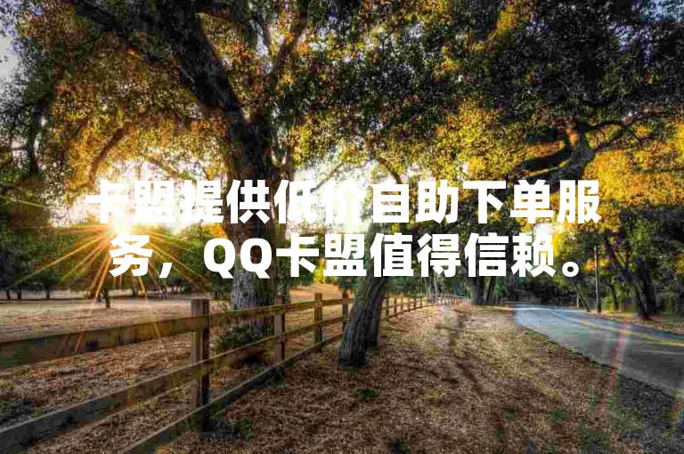 卡盟提供低价自助下单服务，QQ卡盟值得信赖。
