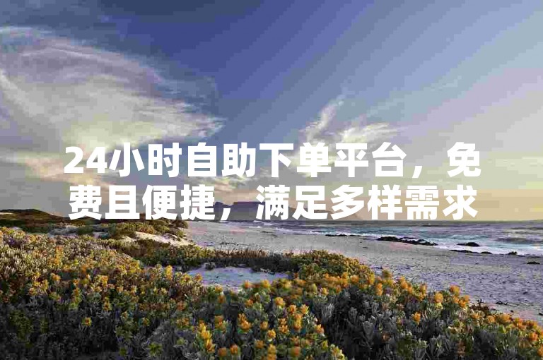 24小时自助下单平台，免费且便捷，满足多样需求。