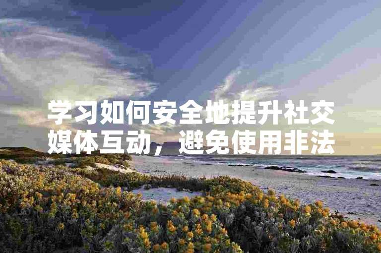 学习如何安全地提升社交媒体互动，避免使用非法服务。