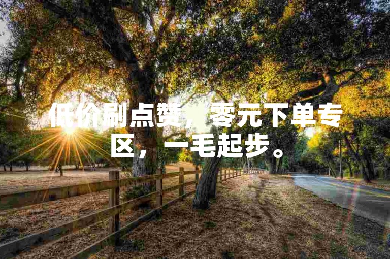 低价刷点赞,零元下单专区,一毛起步。